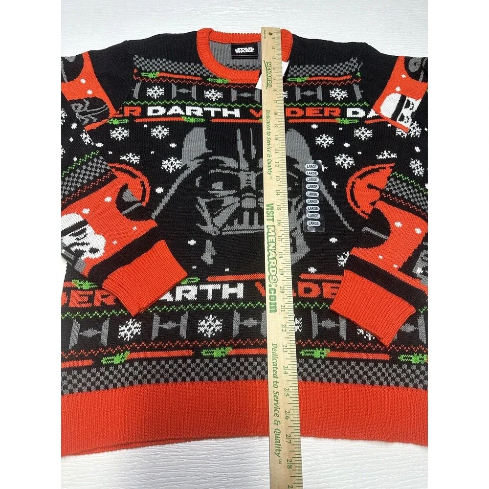 Men's Star Wars Darth Vader‎ Crew Neck Sweater GameStop Exclusive Black Size L